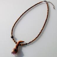 アメジスト鹿角タイガーアイのハンドメイドネックレス・全体