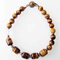 タイガーアイ(虎目石)とヒマラヤ水晶パワーストーンブレスレット・全体