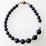 ホークアイ(鷹目石)とヒマラヤ水晶パワーストーンブレスレット・全体