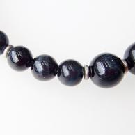 ホークアイ(鷹目石)とヒマラヤ水晶パワーストーンブレスレット・ホークアイ(鷹目石)直径8mm丸玉、および6mm丸玉