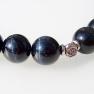 ブルータイガーアイ(青虎目石)とヒマラヤ水晶のネックレス