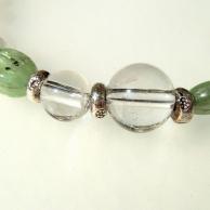 カイヤナイトヒマラヤ水晶アメジストブレスレット/ヒマラヤ水晶部分