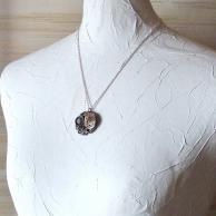 両剣水晶スチームパンクジュエリーハンドメイドネックレス★着用例