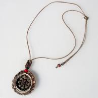 オールドコイン(600年程前)と鹿角のハンドメイドネックレス・全体