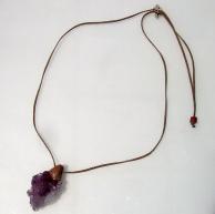 エレスチャルアメジストハンドメイドネックレス・全体