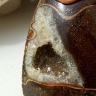 アンモナイトとピンクトルマリンハンドメイドネックレス