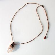 星入り水晶とアンモナイトのペンダントネックレス/全体