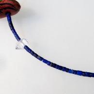 アクアマリンとペリドットペンダントネックレス・ラピスラズリおよび両剣水晶