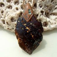 ボルダーオパールペンダントネックレス・正面