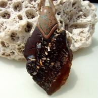 ボルダーオパールペンダントネックレス・裏面