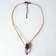 ブランドバーグアメジスト(紫水晶)とガーネットハンドメイドペンダントネックレス★天然石パワーストーンアクセサリー・全体