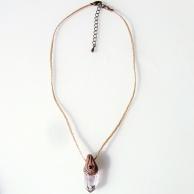 ブランドバークアメジスト(紫水晶)とガーネットハンドメイドペンダントネックレス★天然石パワーストーンアクセサリー・全体