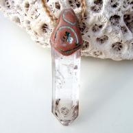 ブランドバーグ煙水晶とガーネットペンダントネックレス★天然石パワーストーンアクセサリー・裏面