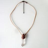 ブランドバーグ煙水晶とガーネットペンダントネックレス★天然石パワーストーンアクセサリー・全体