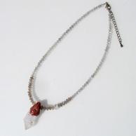 セプタークオーツとペリドット・ラブラドライトのハンドメイドペンダントネックレス・全体