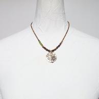 ヒマラヤ水晶タイガーアイ未来懐古的スチームパンクジュエリー